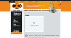 Desktop Screenshot of majakplus.cz